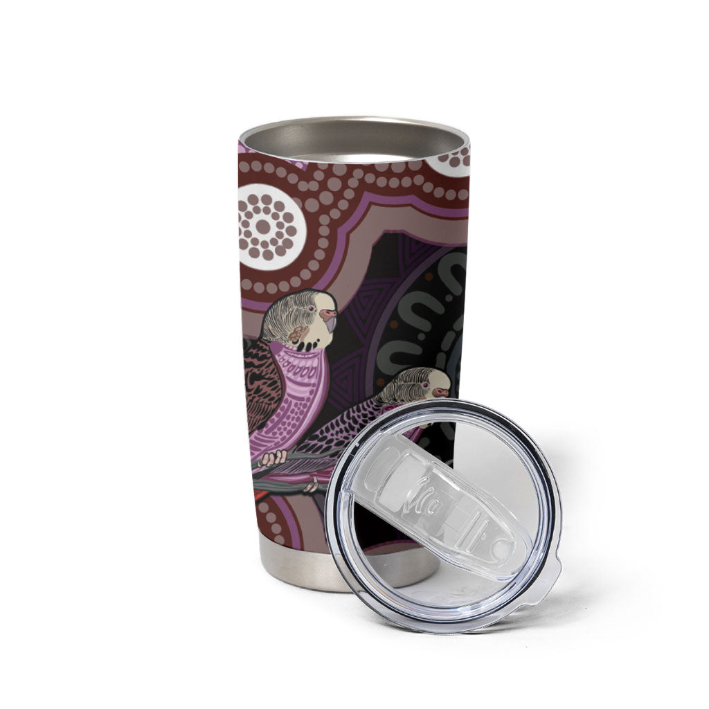 Purple Budgerigar Australia Indigenous Art Tumbler Cup