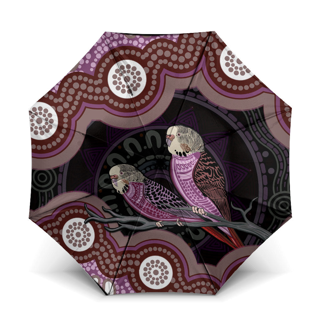 Purple Budgerigar Australia Indigenous Art Umbrella