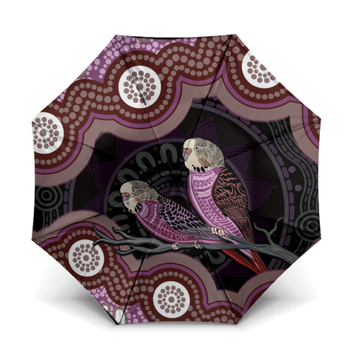 Purple Budgerigar Australia Indigenous Art Umbrella