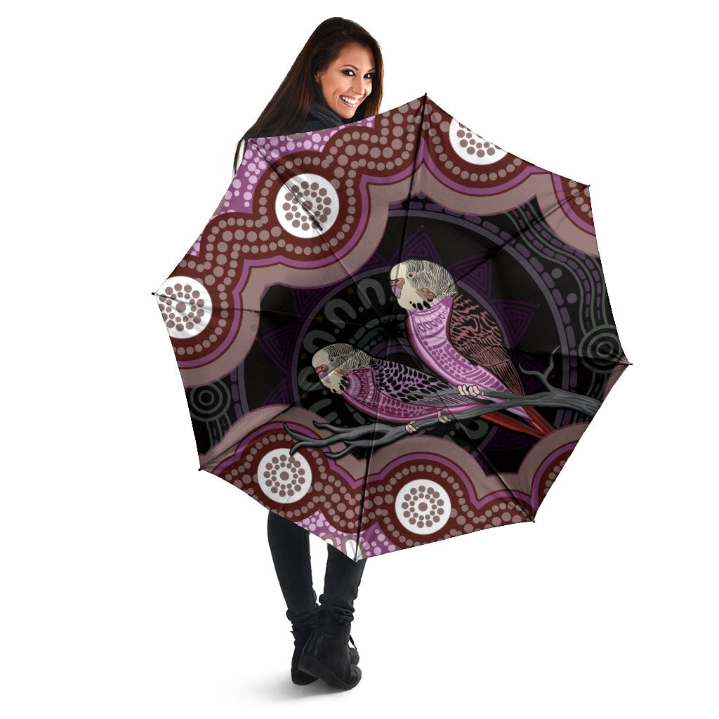 Purple Budgerigar Australia Indigenous Art Umbrella