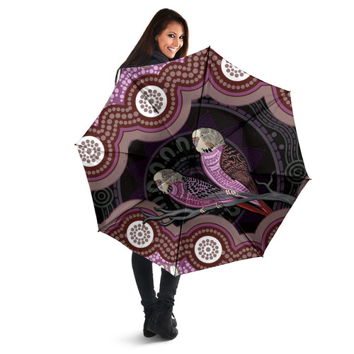 Purple Budgerigar Australia Indigenous Art Umbrella