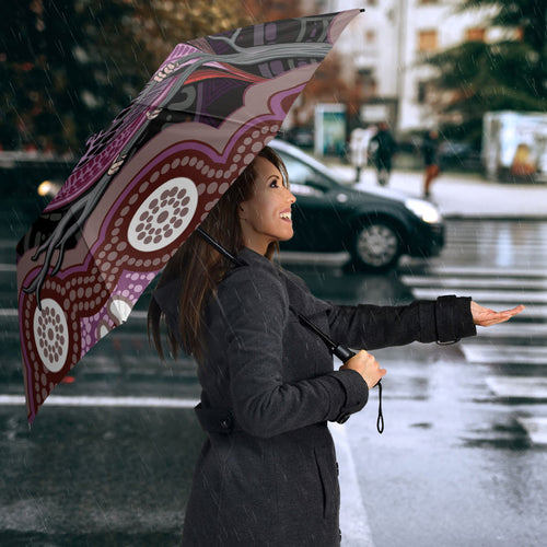 Purple Budgerigar Australia Indigenous Art Umbrella