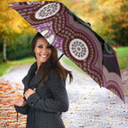 Purple Budgerigar Australia Indigenous Art Umbrella