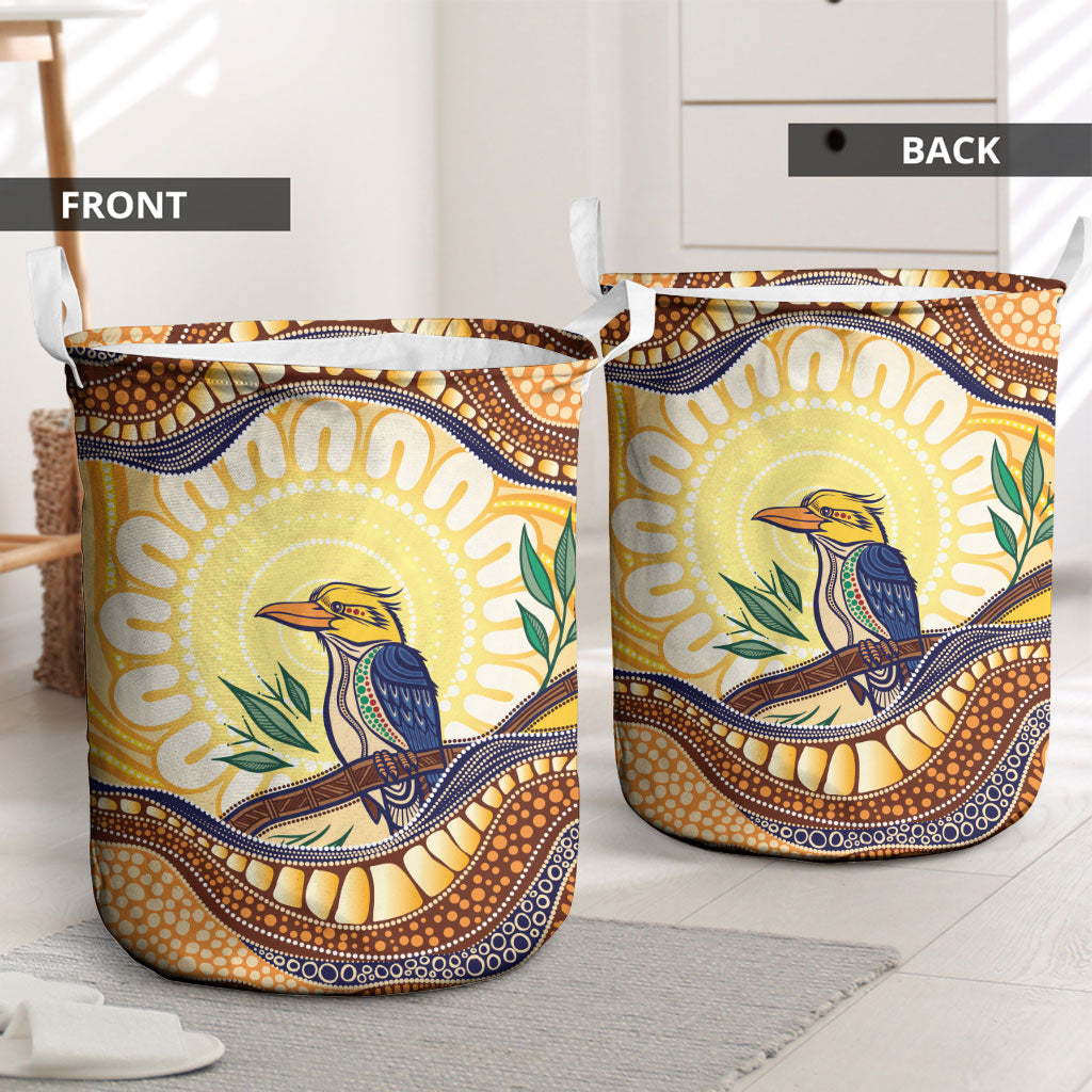 Kookaburra Australia Indigenous Art Laundry Basket