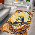 Kookaburra Australia Indigenous Art Area Rug