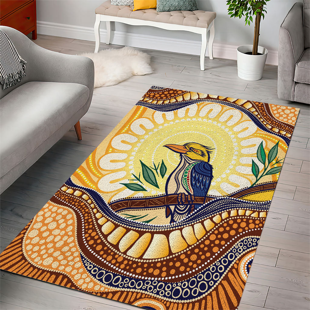 Kookaburra Australia Indigenous Art Area Rug