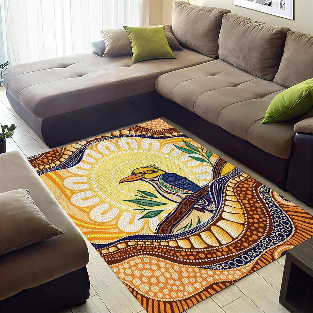 Kookaburra Australia Indigenous Art Area Rug