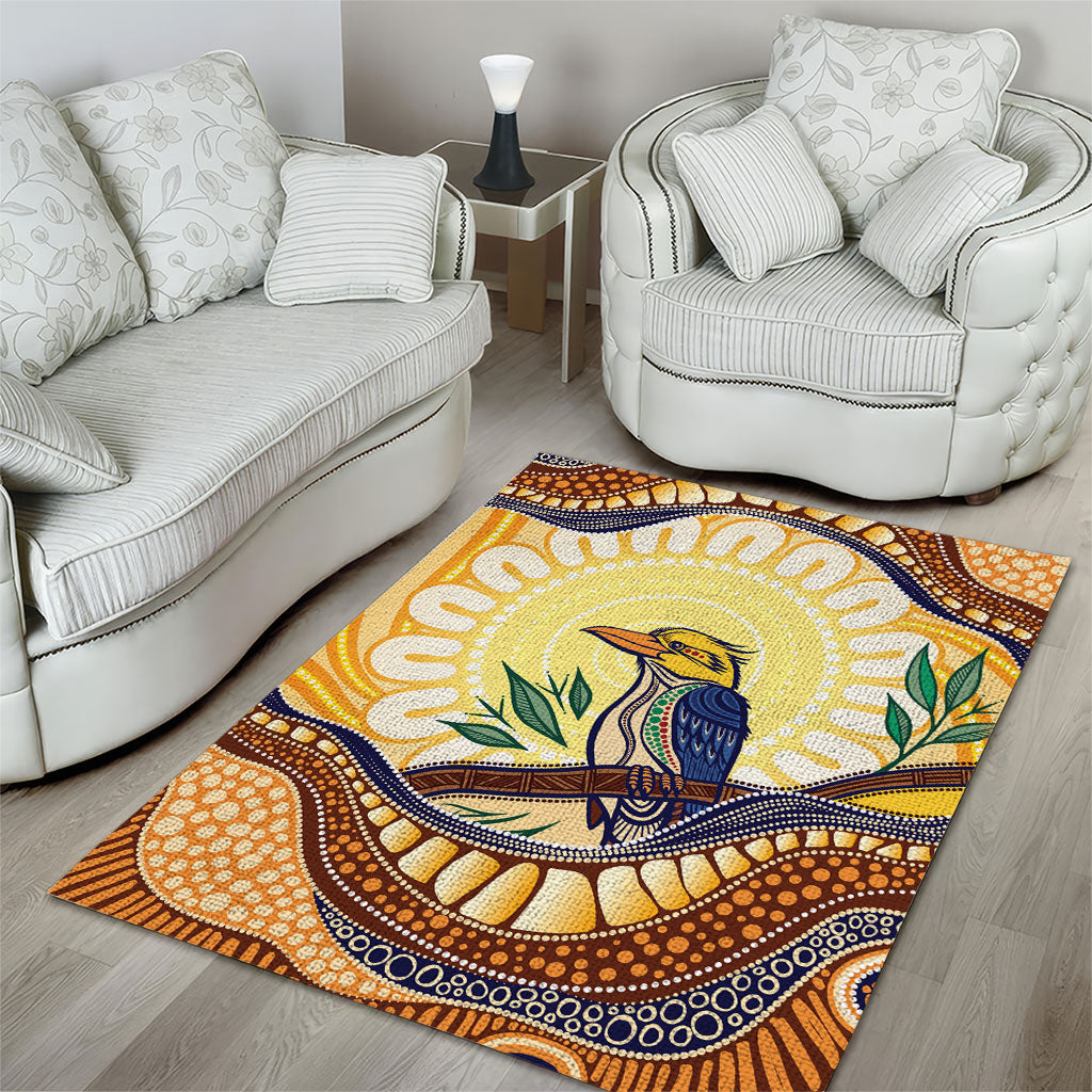 Kookaburra Australia Indigenous Art Area Rug