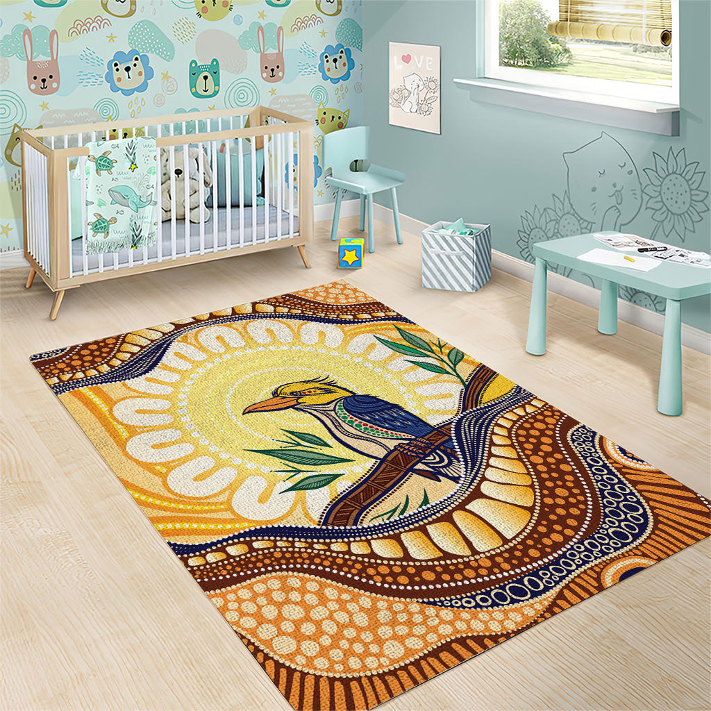 Kookaburra Australia Indigenous Art Area Rug