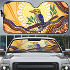 Kookaburra Australia Indigenous Art Auto Sun Shade
