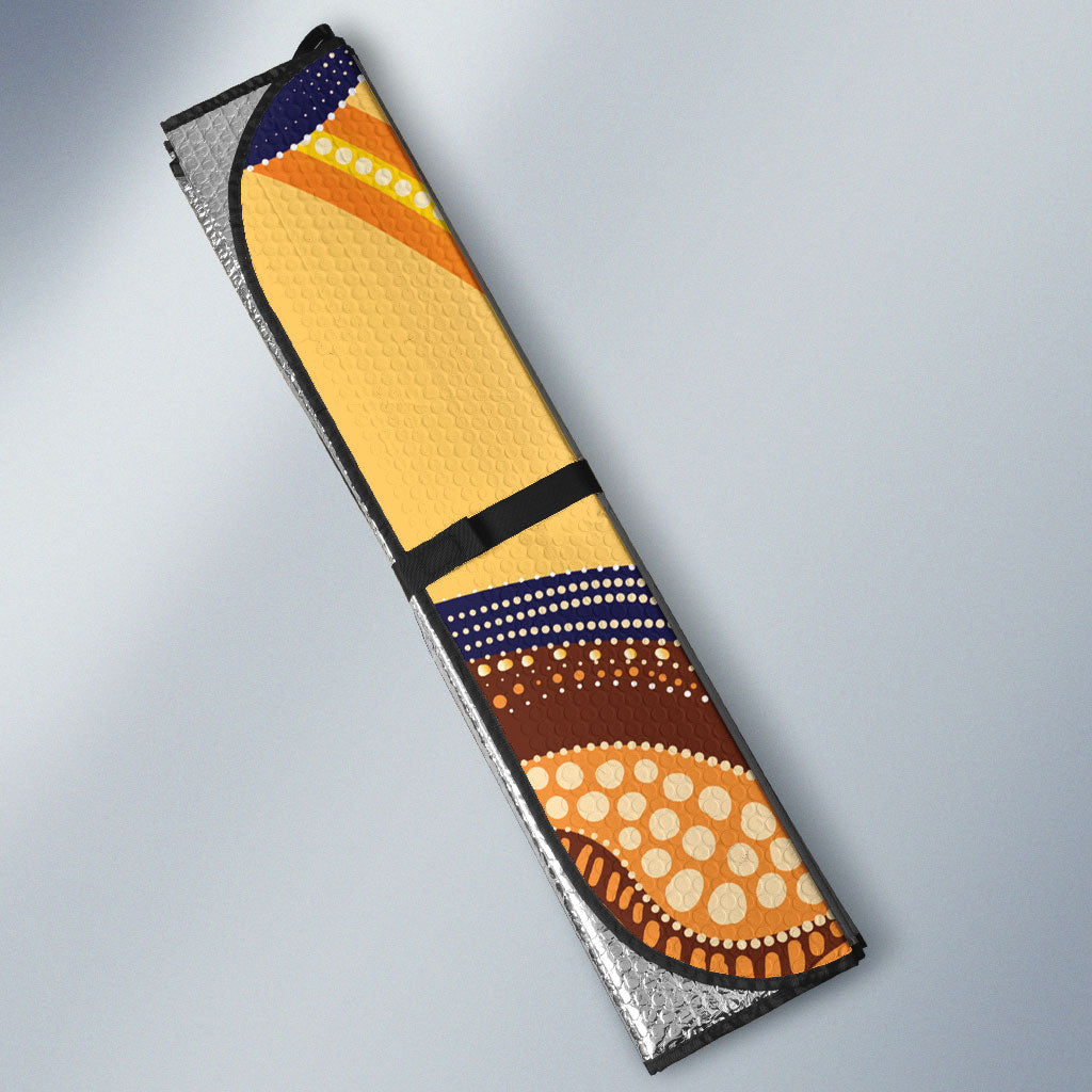 Kookaburra Australia Indigenous Art Auto Sun Shade
