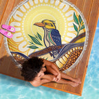 Kookaburra Australia Indigenous Art Beach Blanket