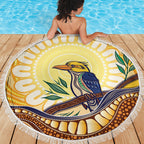 Kookaburra Australia Indigenous Art Beach Blanket