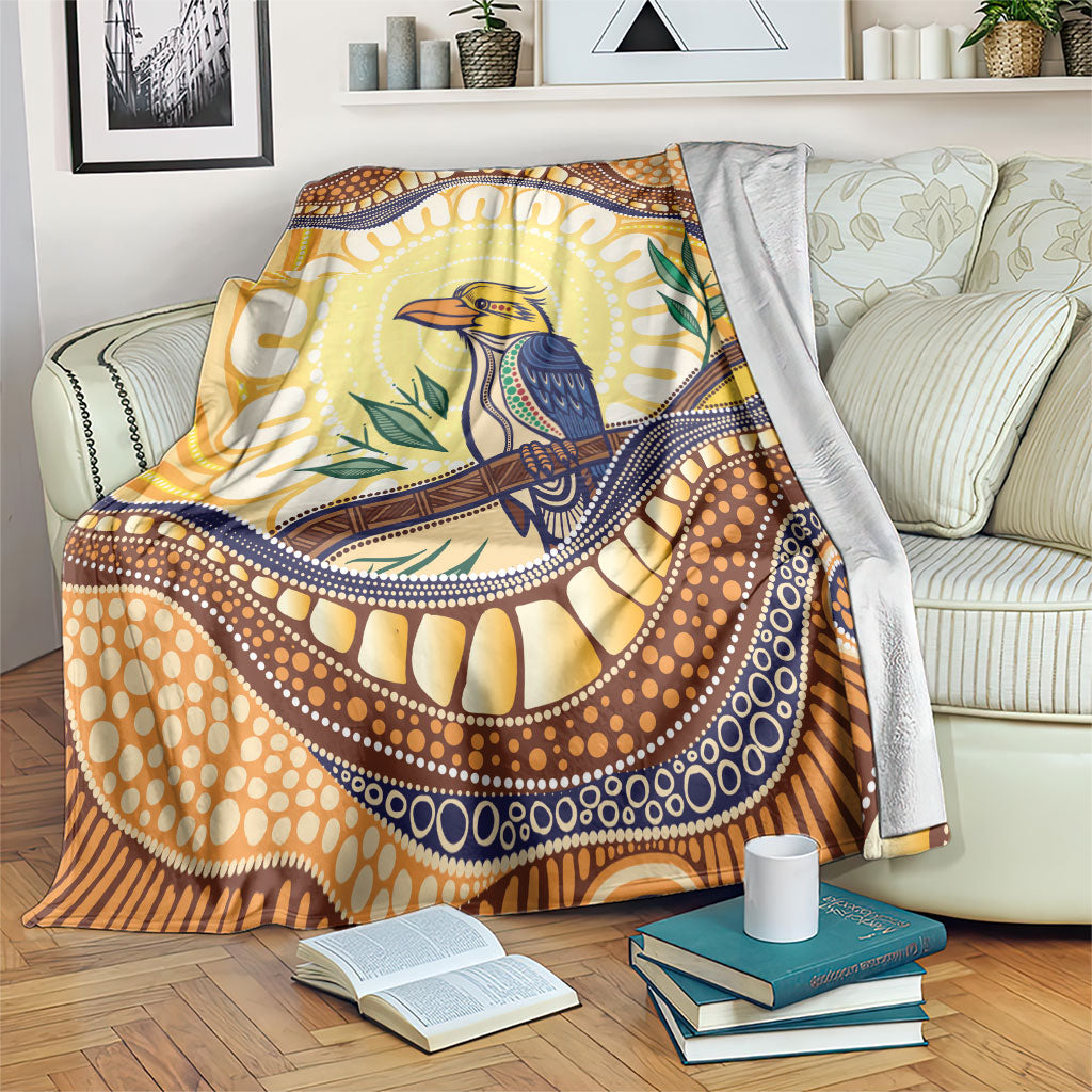 Kookaburra Australia Indigenous Art Blanket