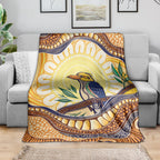 Kookaburra Australia Indigenous Art Blanket