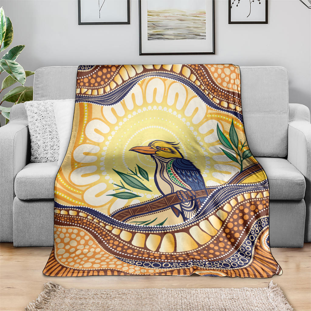 Kookaburra Australia Indigenous Art Blanket