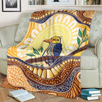Kookaburra Australia Indigenous Art Blanket