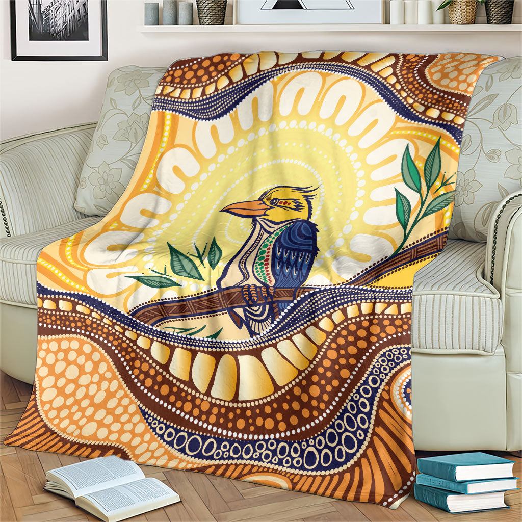 Kookaburra Australia Indigenous Art Blanket