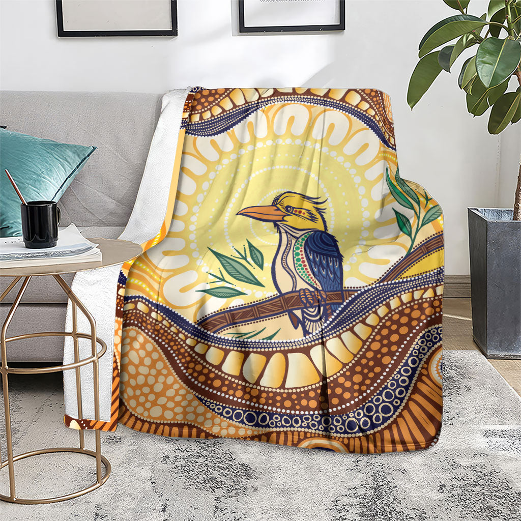 Kookaburra Australia Indigenous Art Blanket