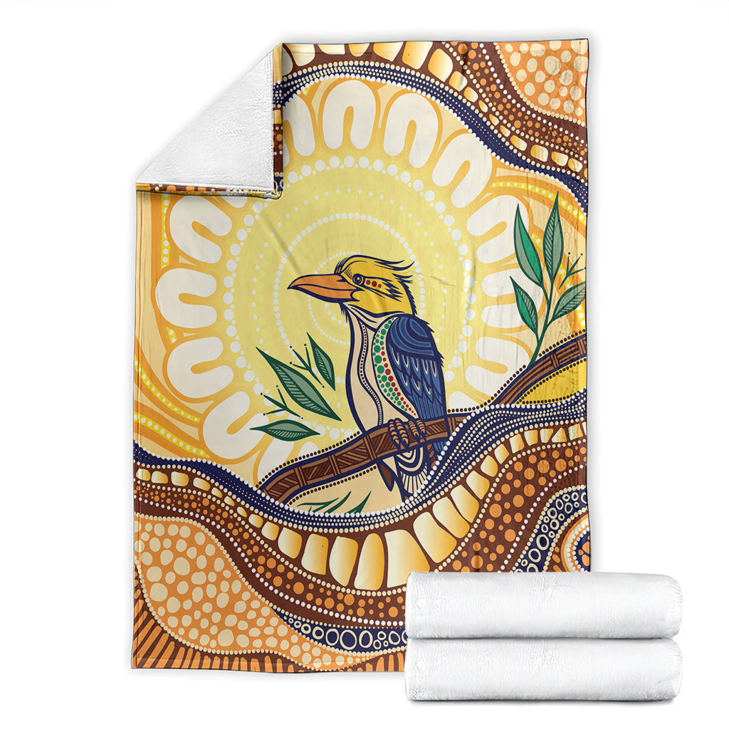Kookaburra Australia Indigenous Art Blanket