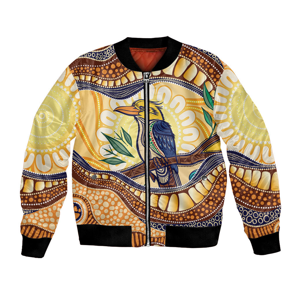 Kookaburra Australia Indigenous Art Bomber Jacket