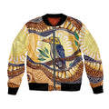 Kookaburra Australia Indigenous Art Bomber Jacket