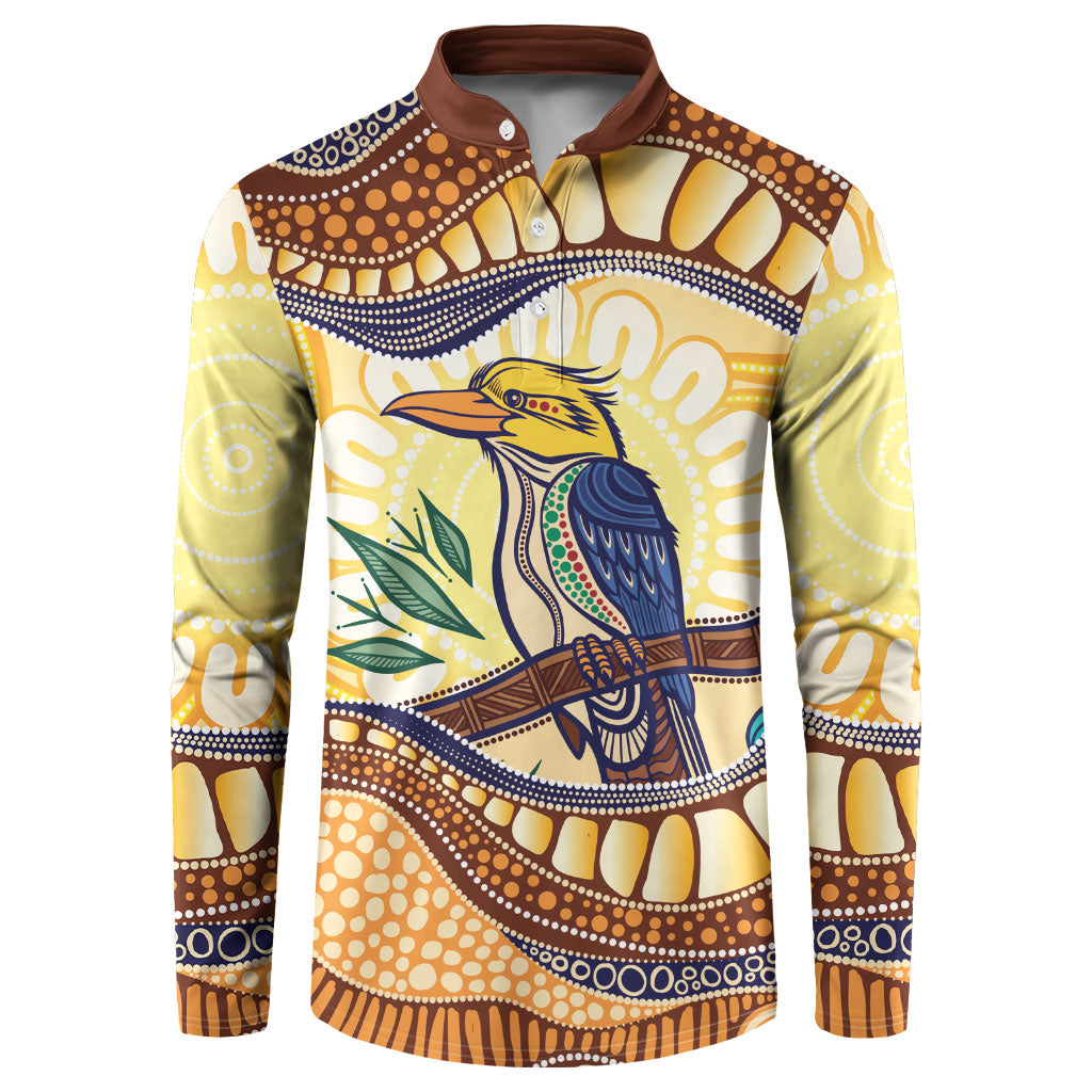 Kookaburra Australia Indigenous Art Button Sweatshirt