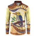 Kookaburra Australia Indigenous Art Button Sweatshirt