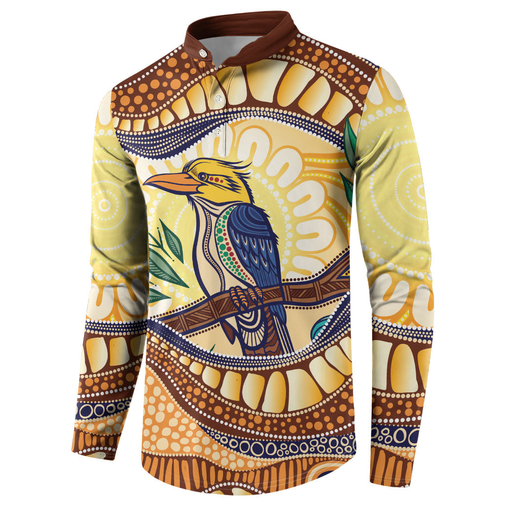 Kookaburra Australia Indigenous Art Button Sweatshirt