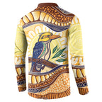 Kookaburra Australia Indigenous Art Button Sweatshirt