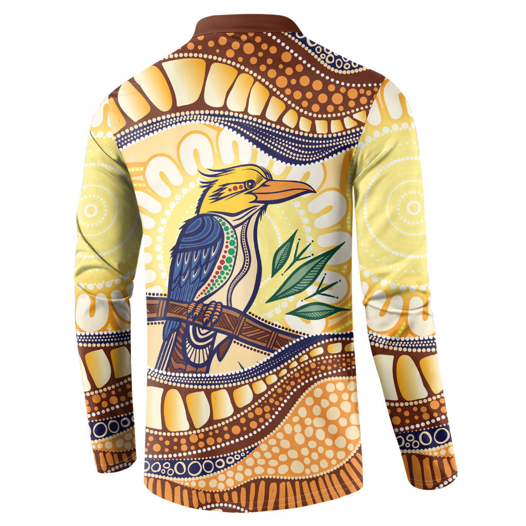 Kookaburra Australia Indigenous Art Button Sweatshirt