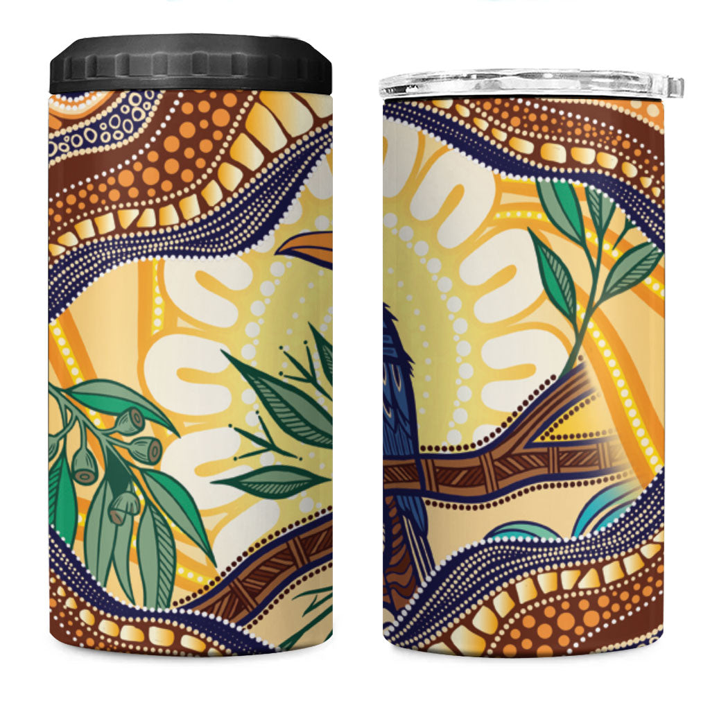 Kookaburra Australia Indigenous Art 4 in 1 Can Cooler Tumbler