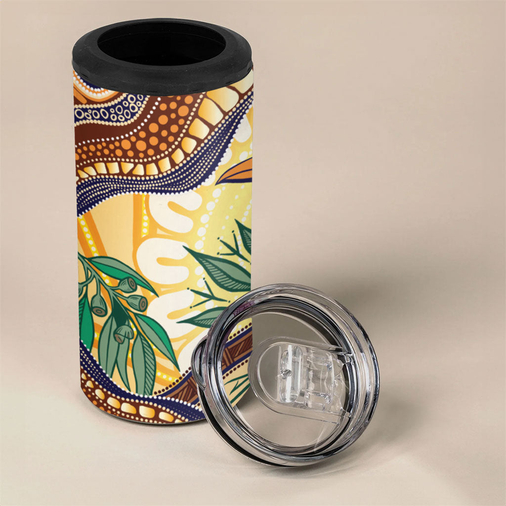 Kookaburra Australia Indigenous Art 4 in 1 Can Cooler Tumbler