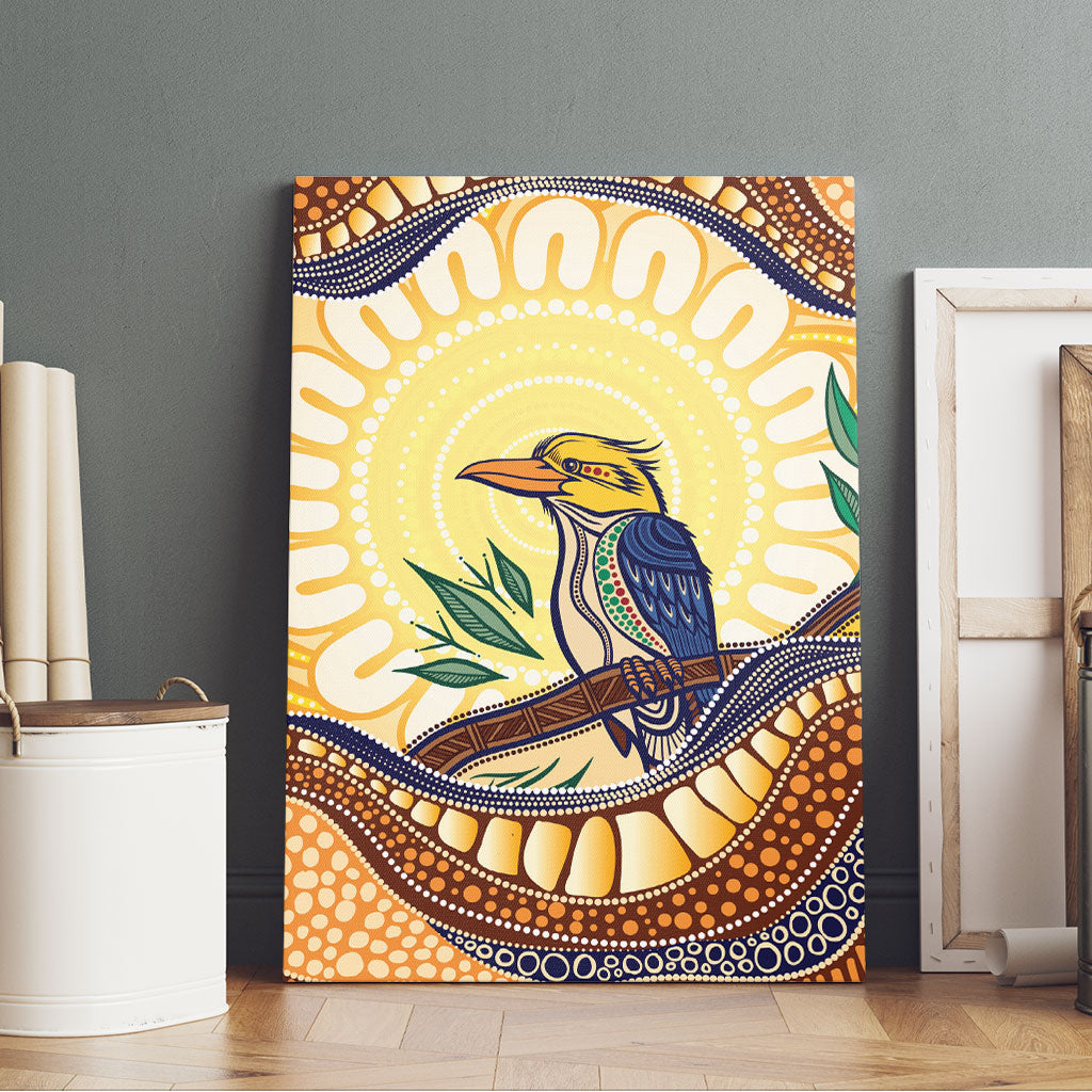 Kookaburra Australia Indigenous Art Canvas Wall Art