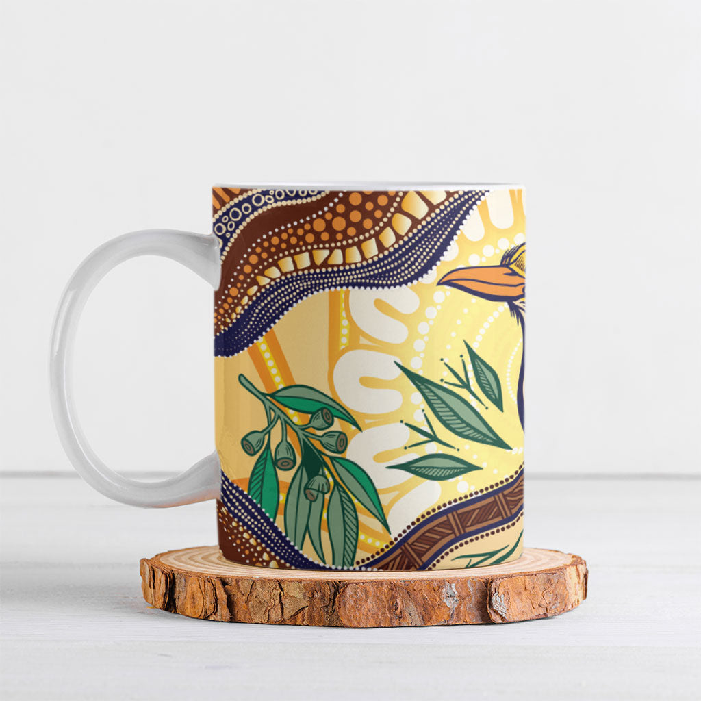 Kookaburra Australia Indigenous Art Ceramic Mug