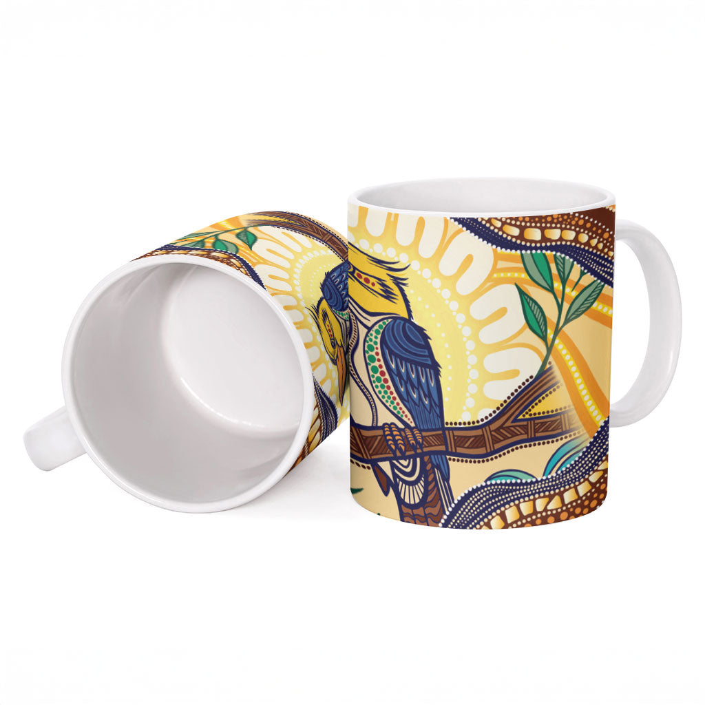 Kookaburra Australia Indigenous Art Ceramic Mug