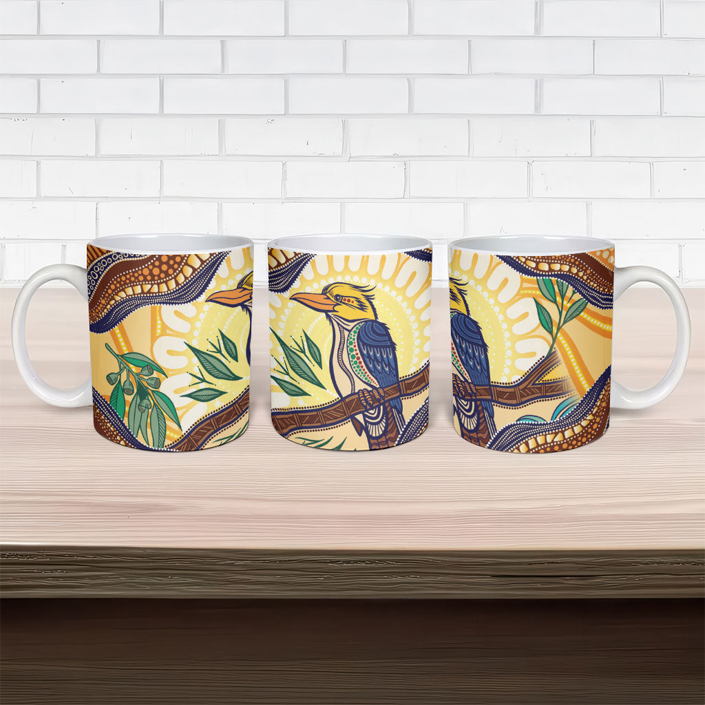 Kookaburra Australia Indigenous Art Ceramic Mug