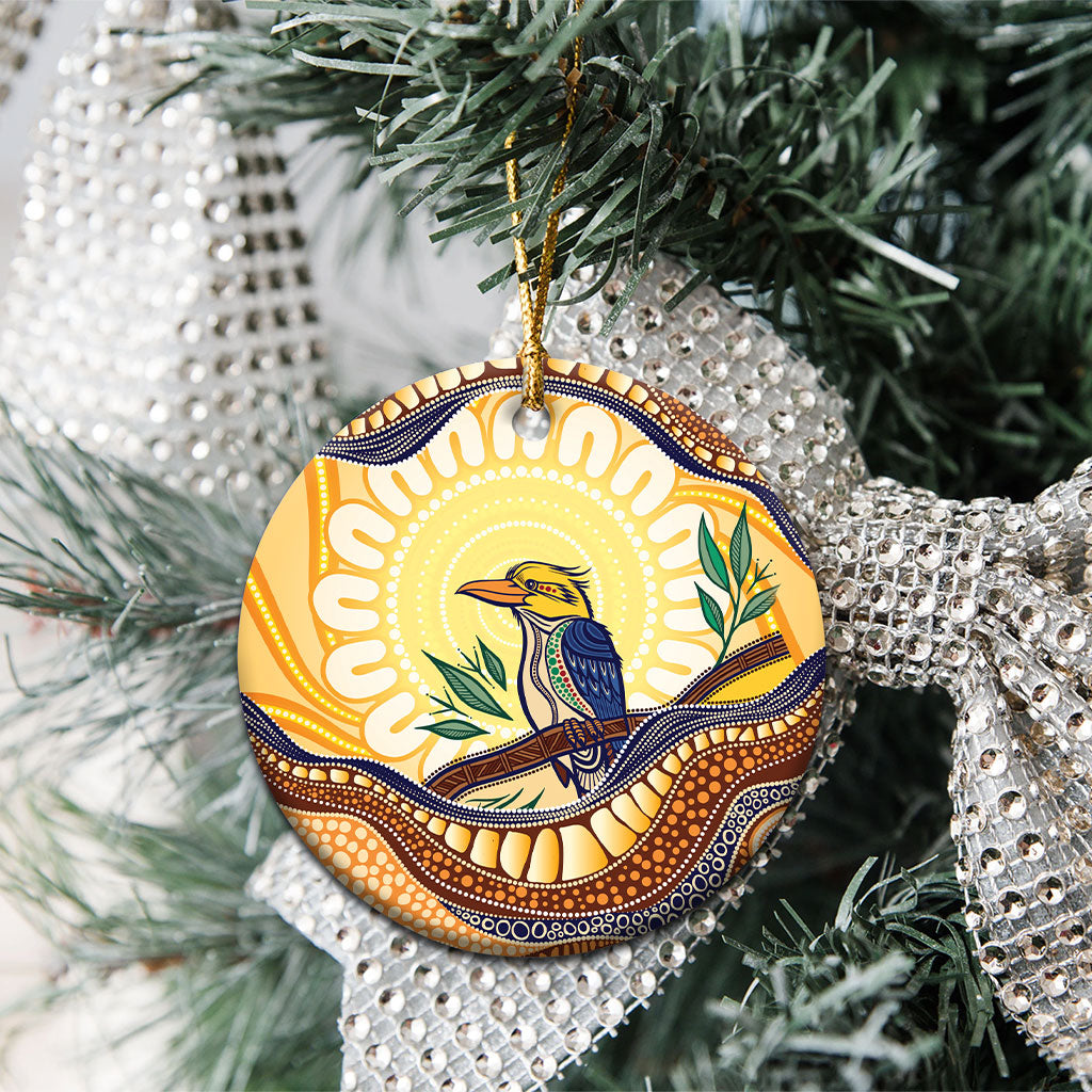 Kookaburra Australia Indigenous Art Ceramic Ornament