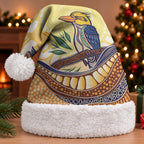 Kookaburra Australia Indigenous Art Christmas Santa Hat