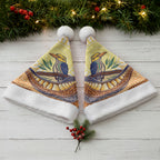 Kookaburra Australia Indigenous Art Christmas Santa Hat