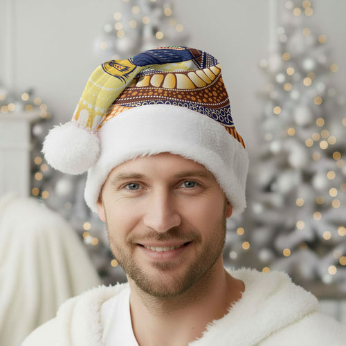 Kookaburra Australia Indigenous Art Christmas Santa Hat