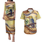 Kookaburra Australia Indigenous Art Couples Matching Puletasi and Hawaiian Shirt