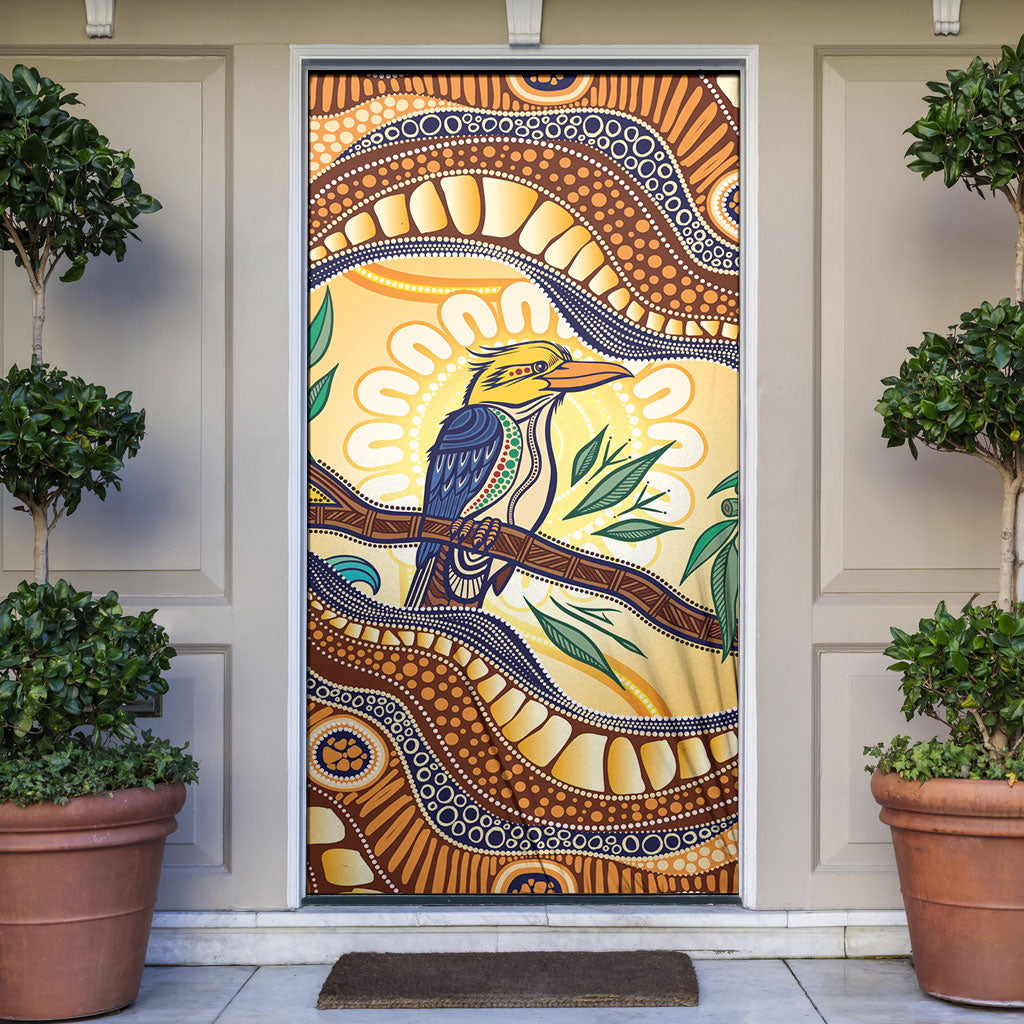 Kookaburra Australia Indigenous Art Door Cover