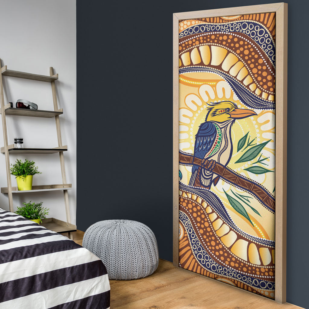 Kookaburra Australia Indigenous Art Door Cover