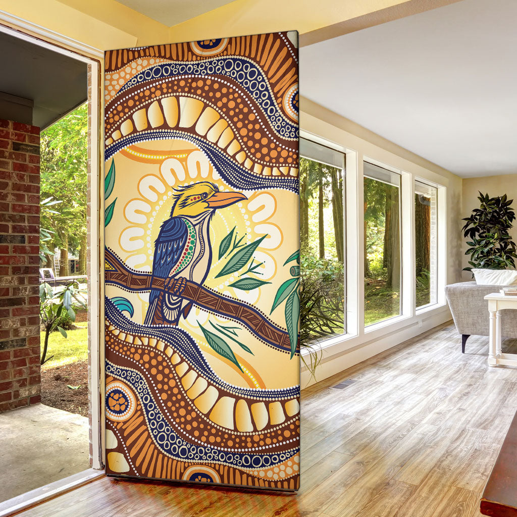 Kookaburra Australia Indigenous Art Door Cover