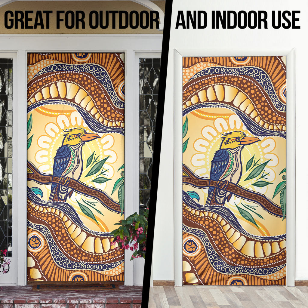 Kookaburra Australia Indigenous Art Door Cover
