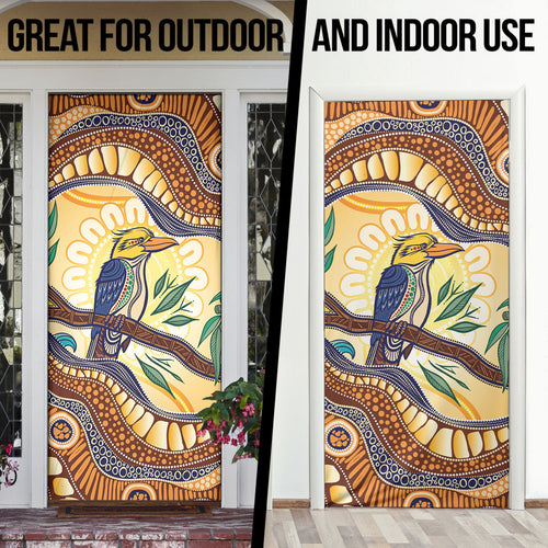 Kookaburra Australia Indigenous Art Door Cover