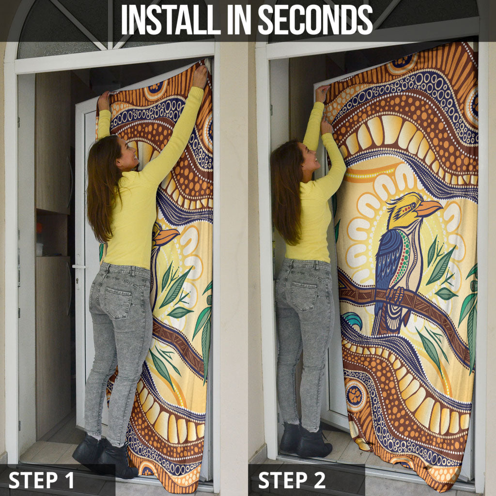 Kookaburra Australia Indigenous Art Door Cover