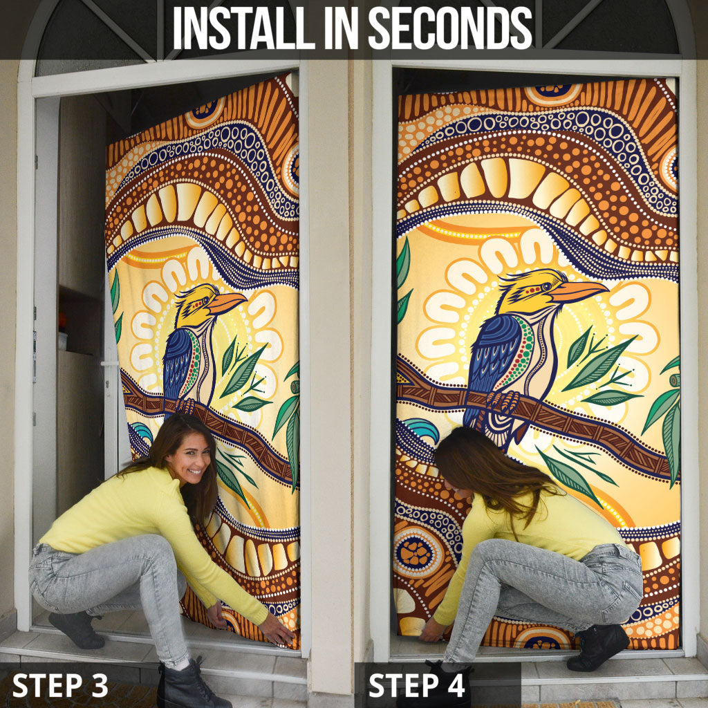 Kookaburra Australia Indigenous Art Door Cover