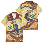 Kookaburra Australia Indigenous Art Family Matching Puletasi and Hawaiian Shirt